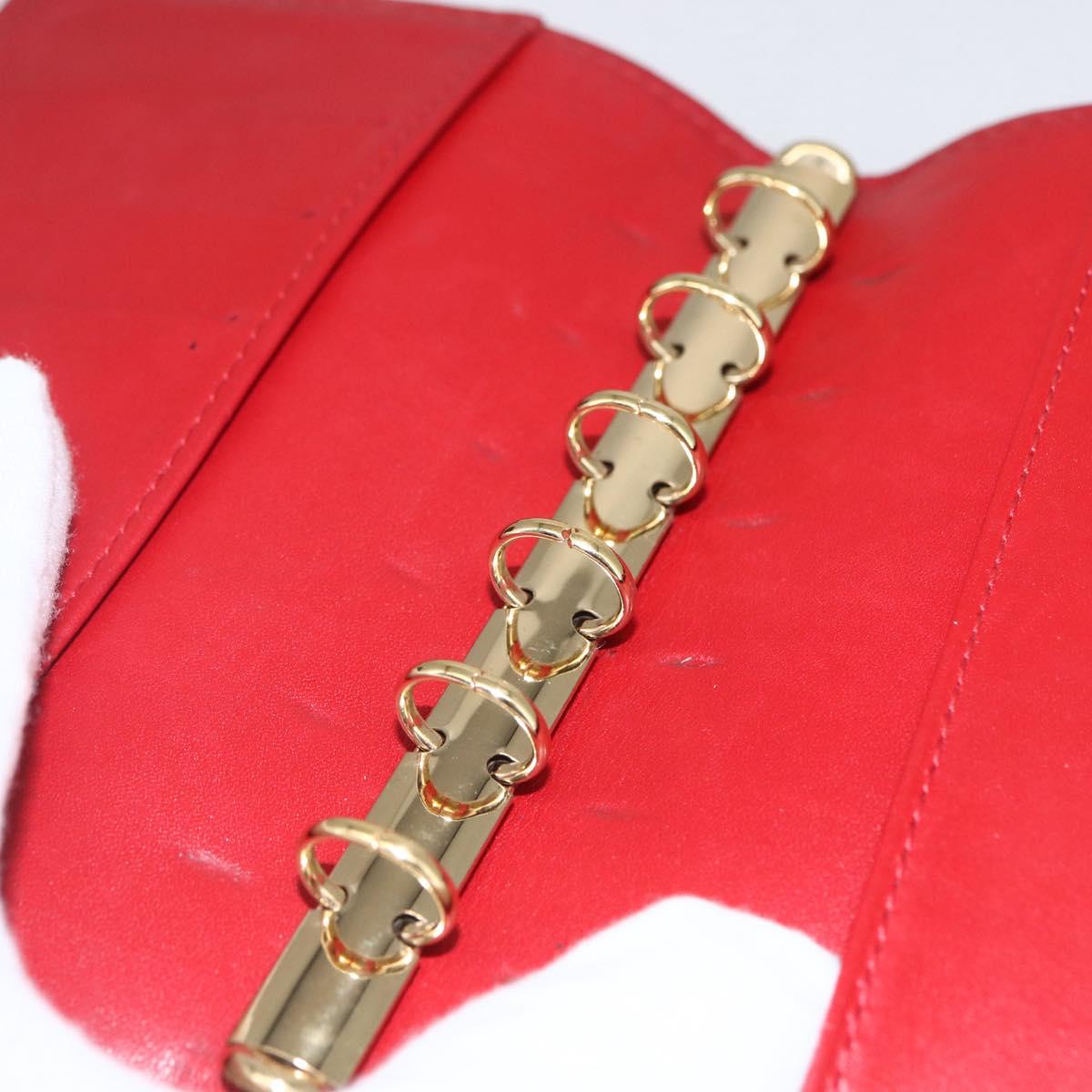 LOUIS VUITTON Monogram Vernis Agenda PM Day Planner Cover Red R21016 Auth 153667