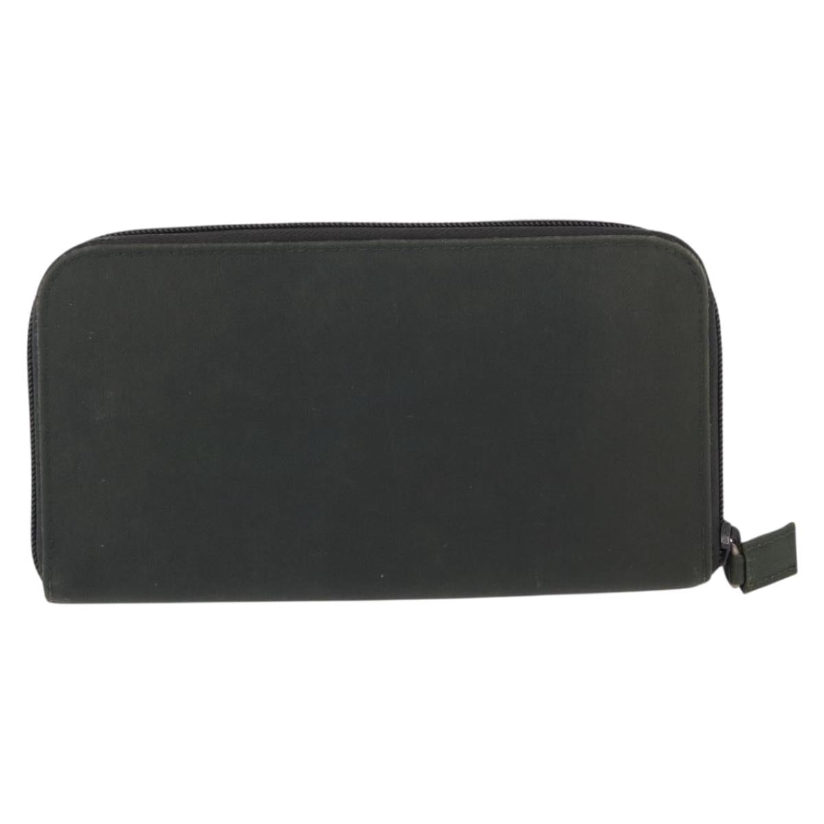 PRADA Long Wallet Nylon Khaki Auth 153670