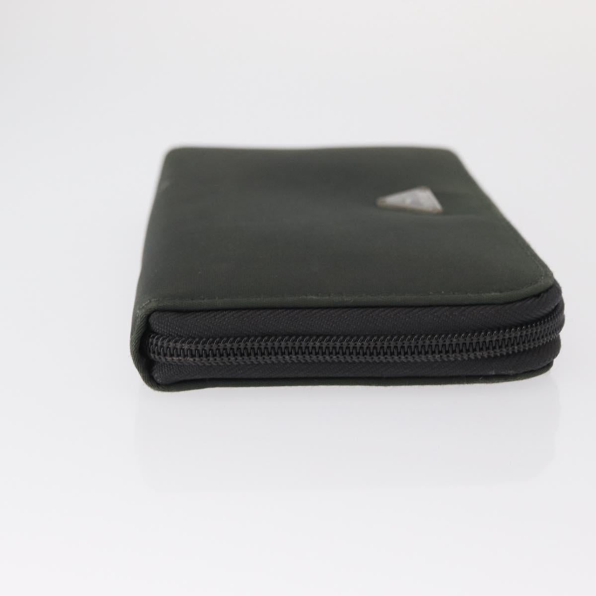 PRADA Long Wallet Nylon Khaki Auth 153670