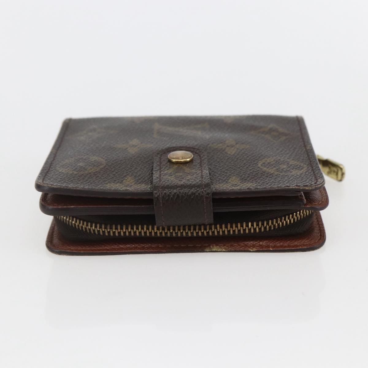 LOUIS VUITTON Monogram Compact zip Wallet M61667 LV Auth 153671