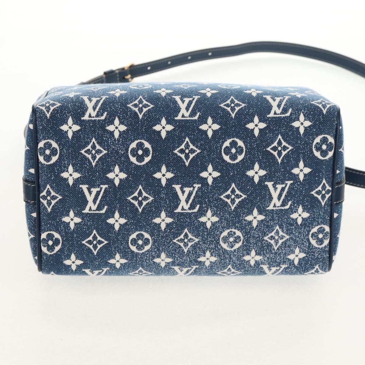 LOUIS VUITTON Monogram Jaguar Speedy Bandouliere 25 Blue M59609 Auth 153717SM