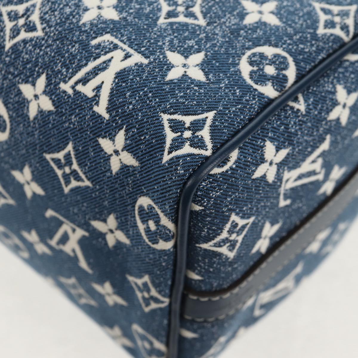 LOUIS VUITTON Monogram Jaguar Speedy Bandouliere 25 Blue M59609 Auth 153717SM