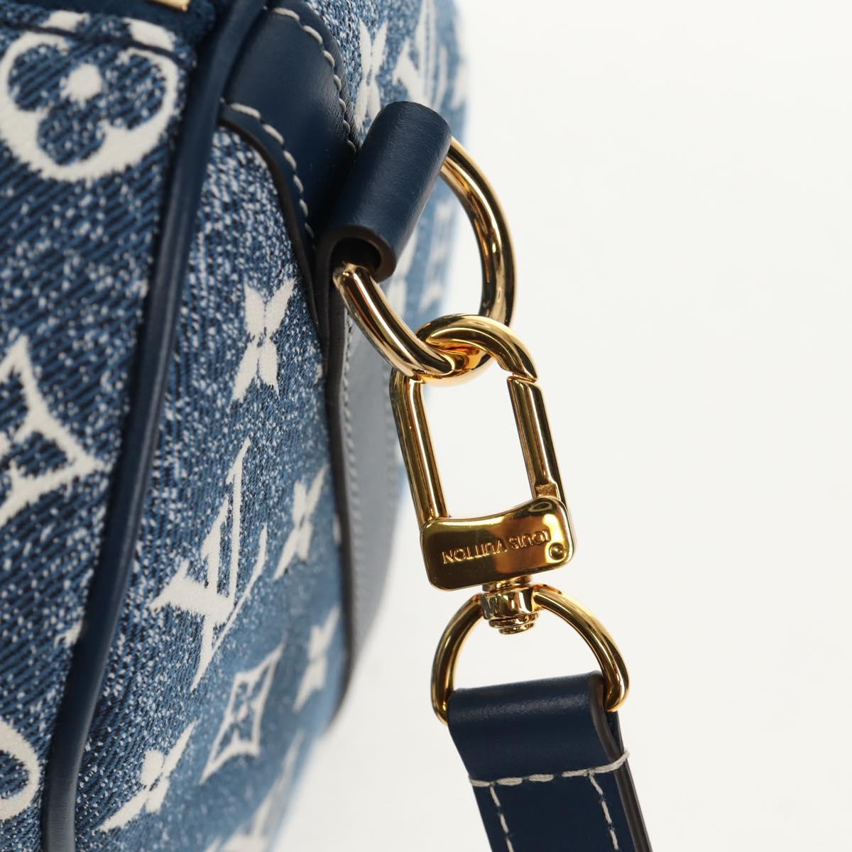 LOUIS VUITTON Monogram Jaguar Speedy Bandouliere 25 Blue M59609 Auth 153717SM