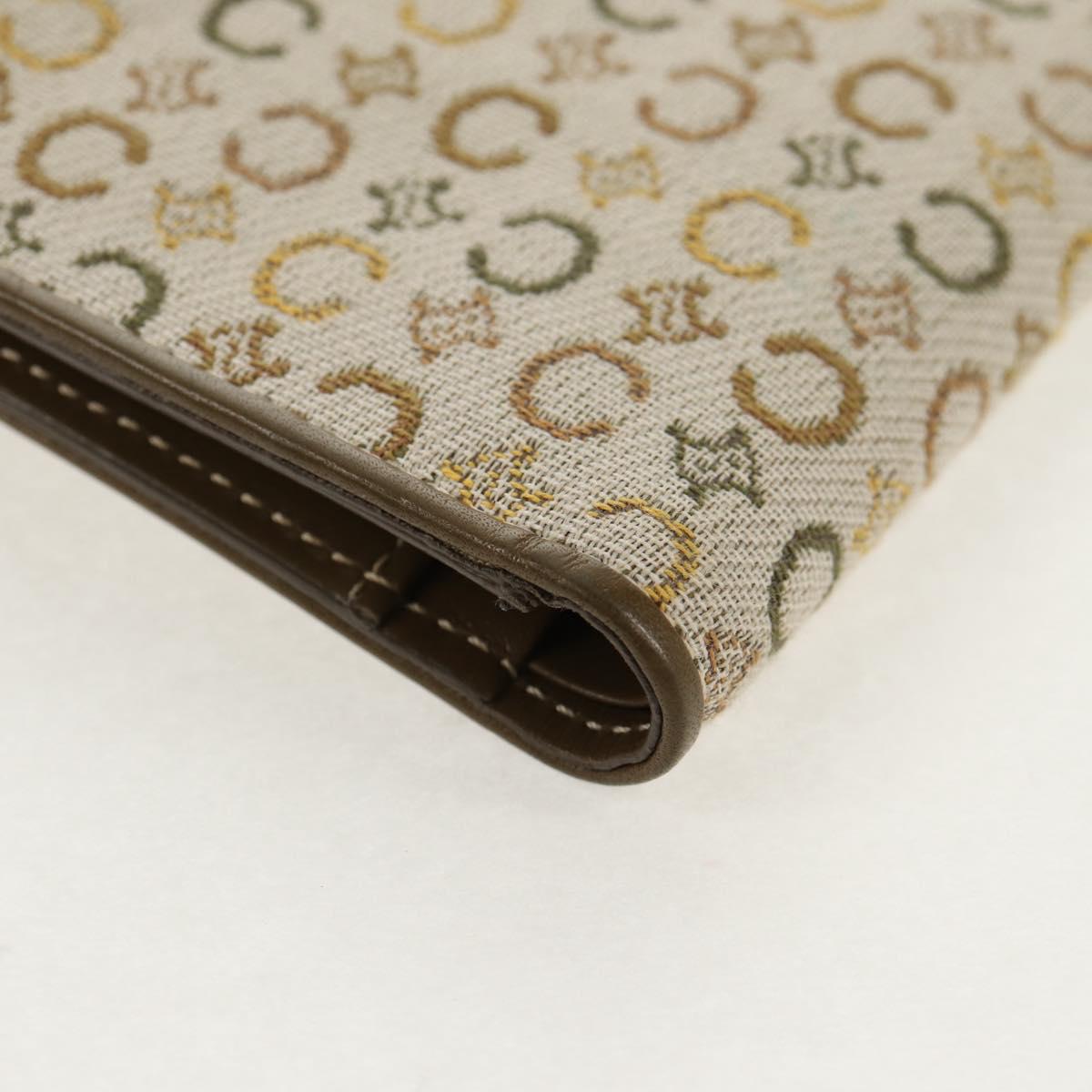CELINE C Macadam Canvas Bifold Wallet Green Auth 153720V