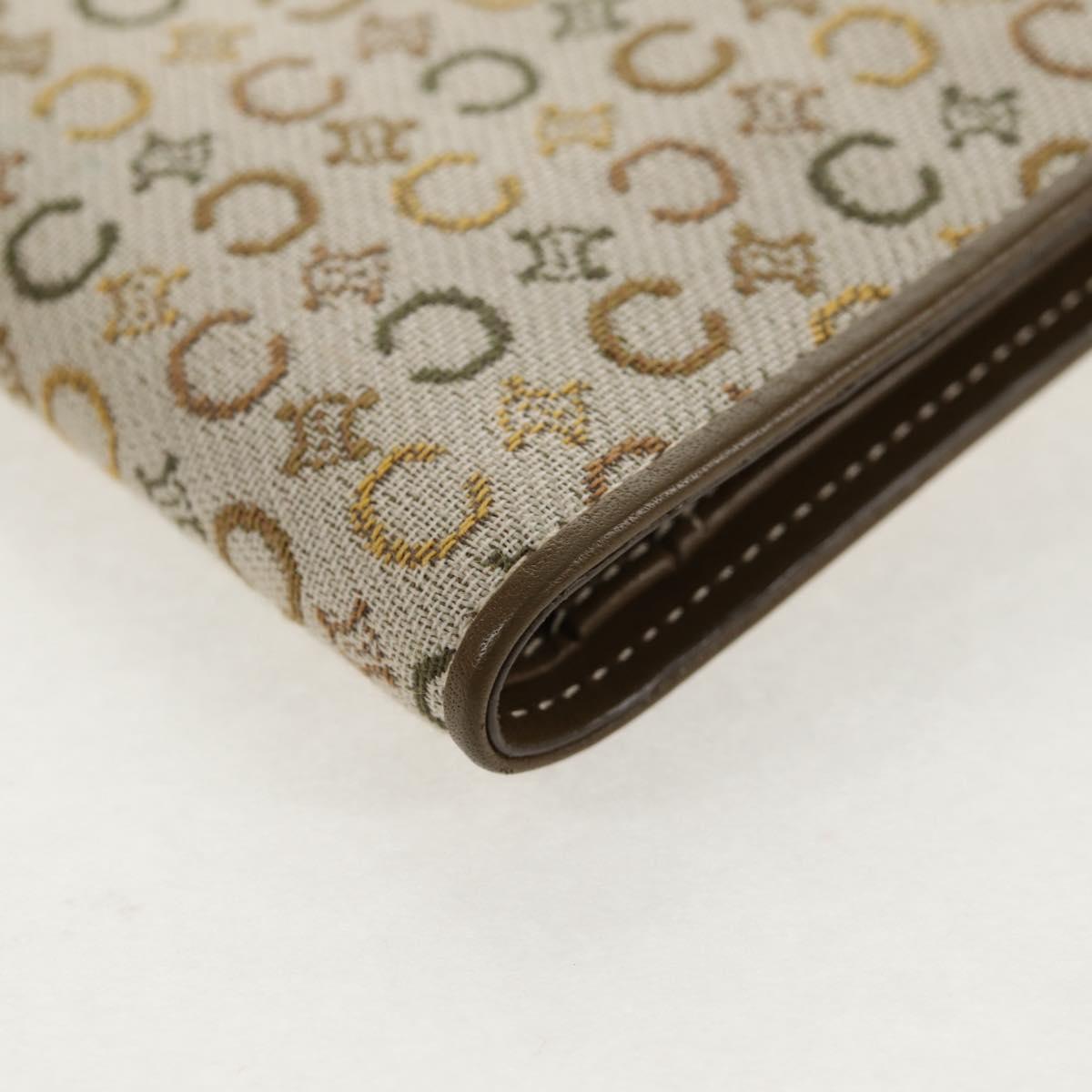 CELINE C Macadam Canvas Bifold Wallet Green Auth 153720V