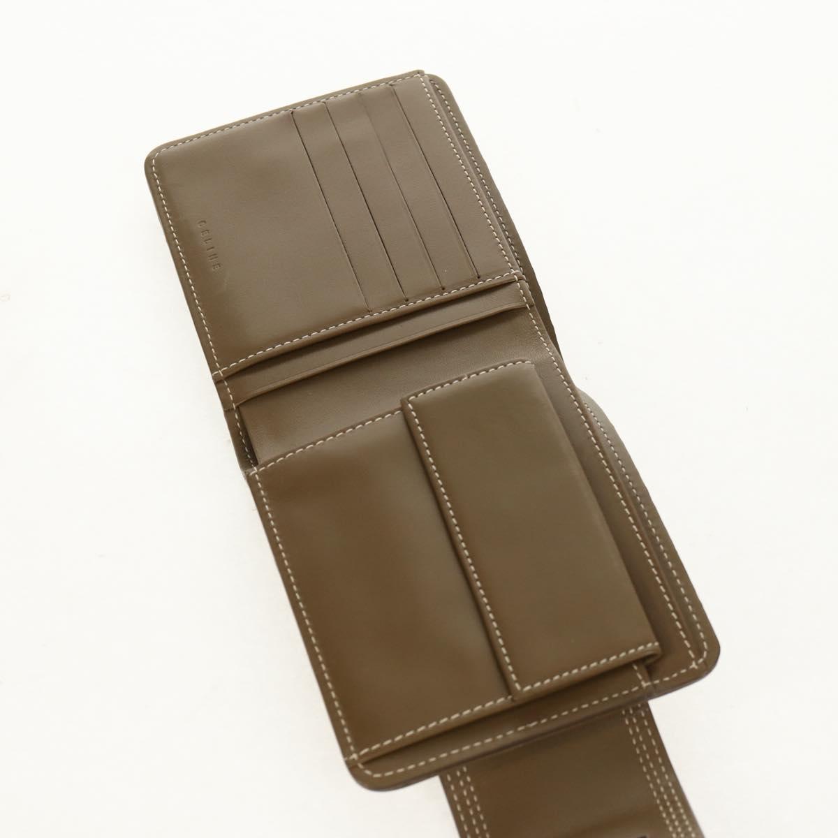 CELINE C Macadam Canvas Bifold Wallet Green Auth 153720V