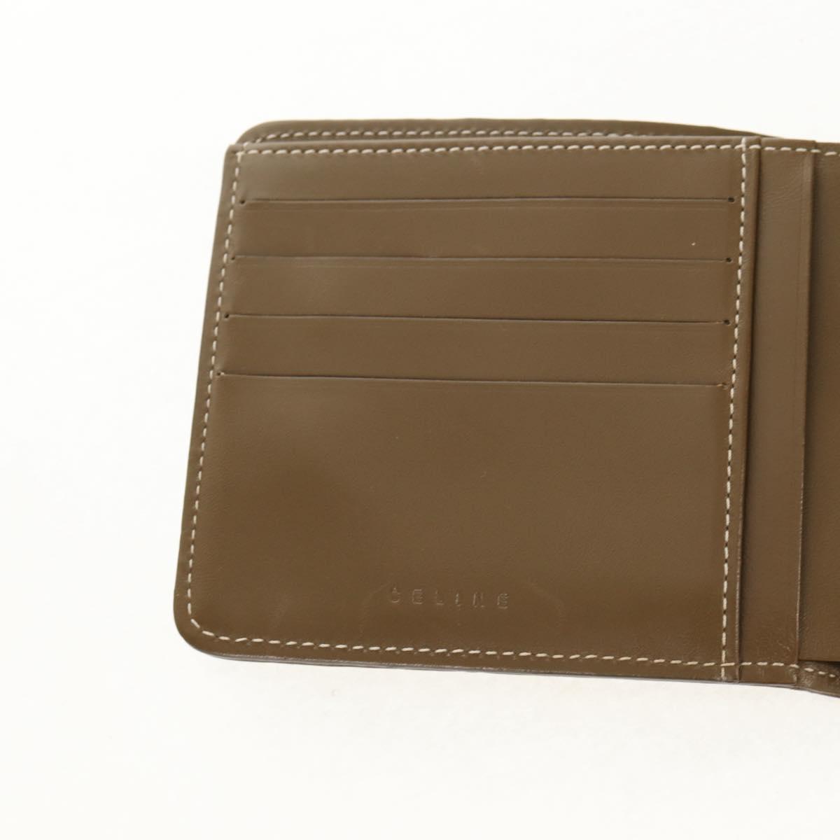 CELINE C Macadam Canvas Bifold Wallet Green Auth 153720V