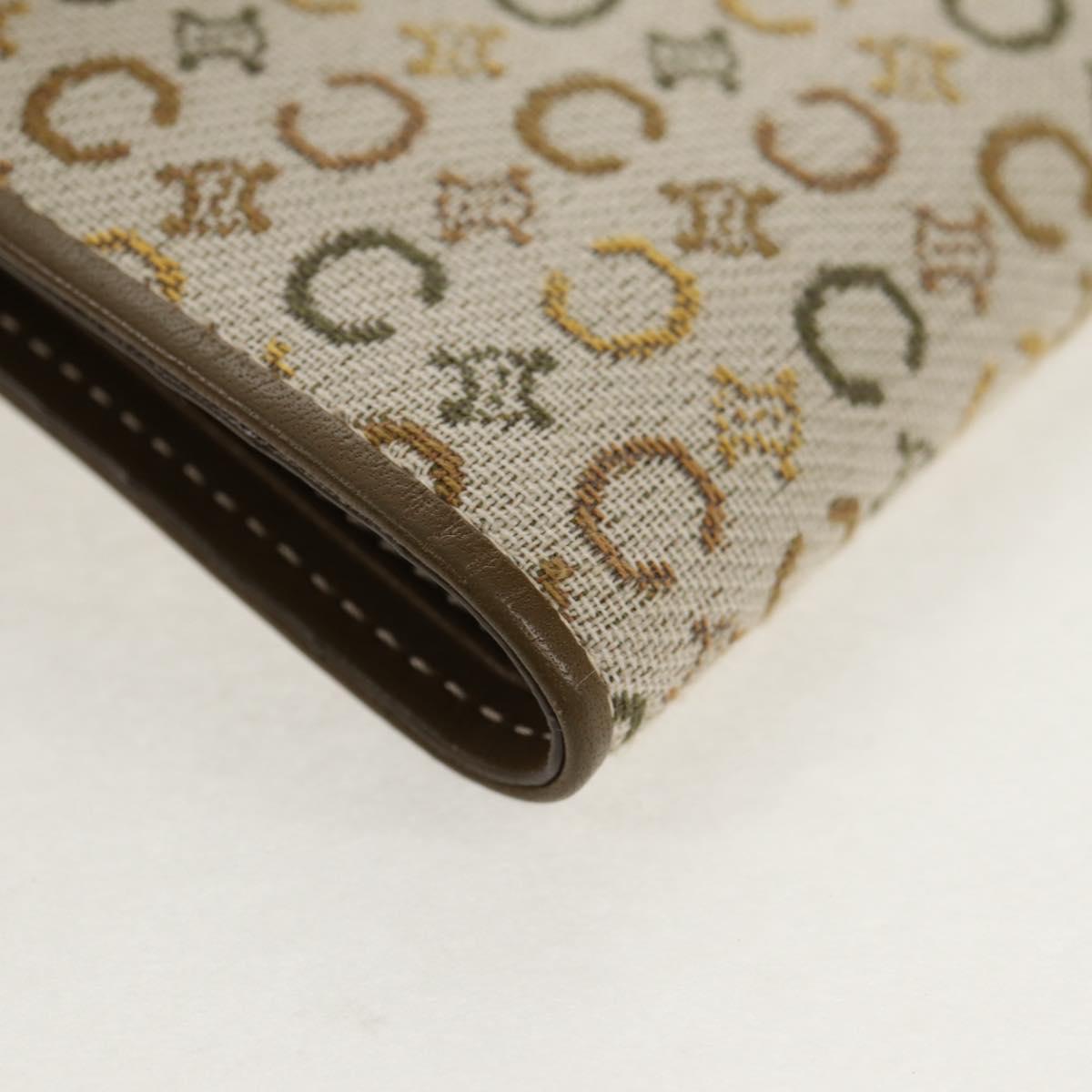 CELINE C Macadam Canvas Bifold Wallet Green Auth 153720V