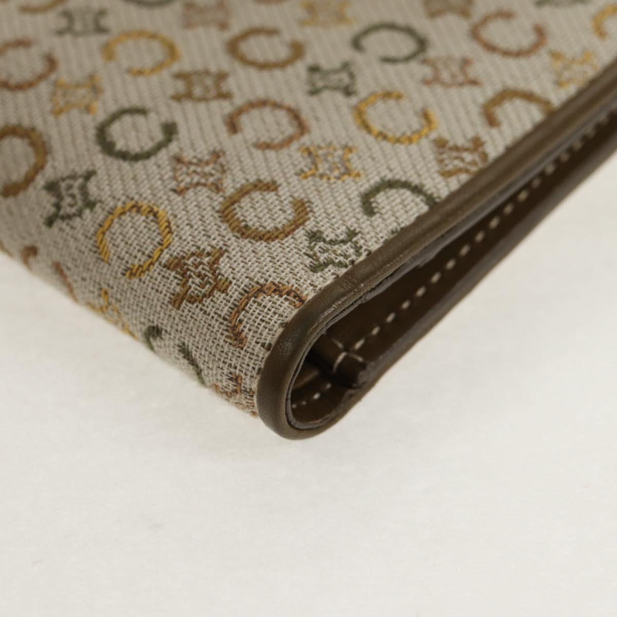 CELINE C Macadam Canvas Bifold Wallet Green Auth 153720V