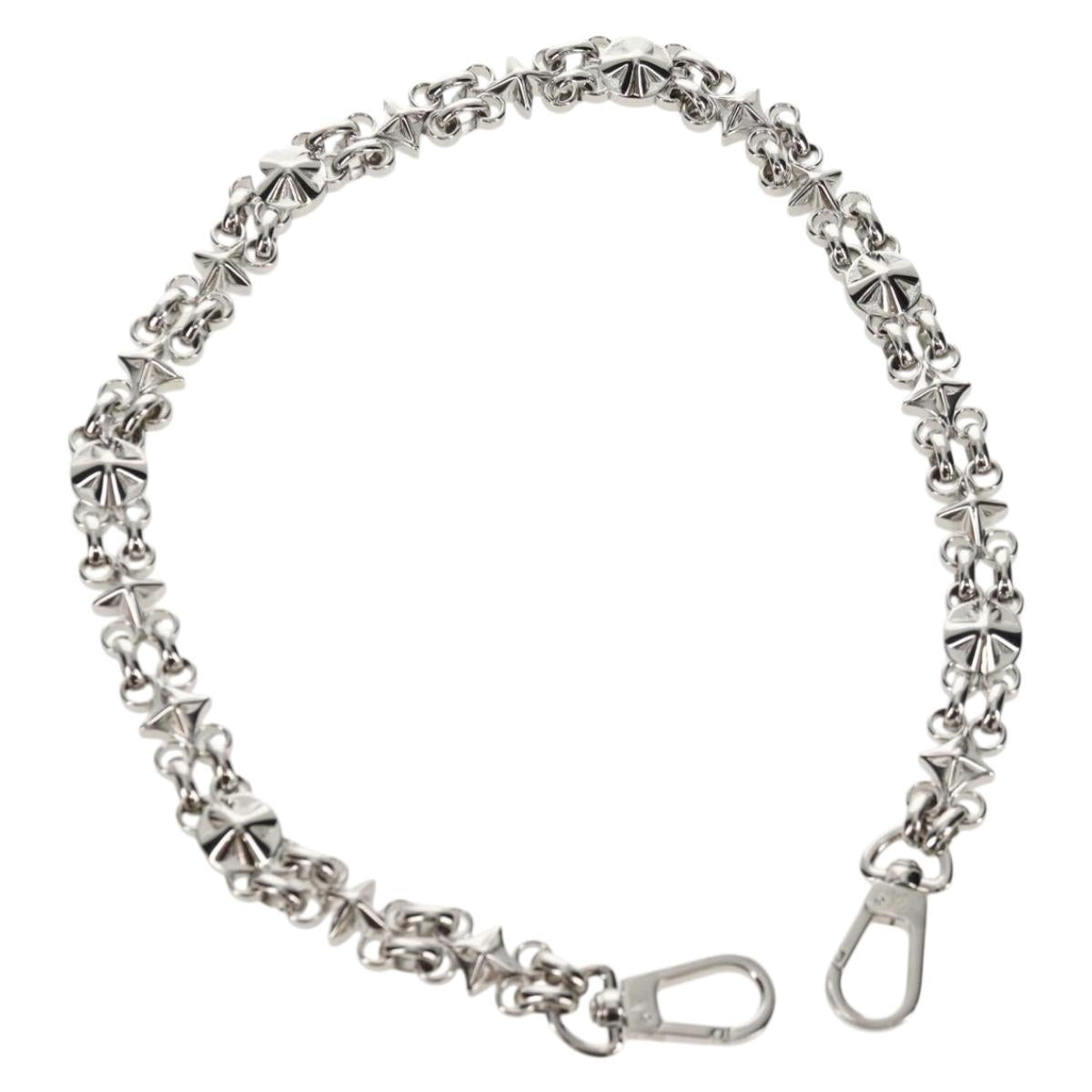LOUIS VUITTON Chain Strap metal 22.4"" Silver LV Auth 153721M