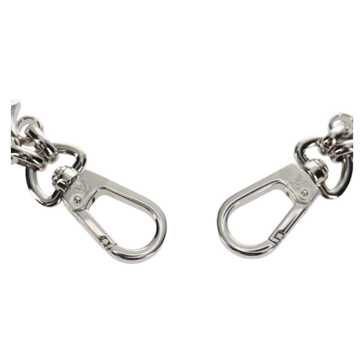 LOUIS VUITTON Chain Strap metal 22.4"" Silver LV Auth 153722M