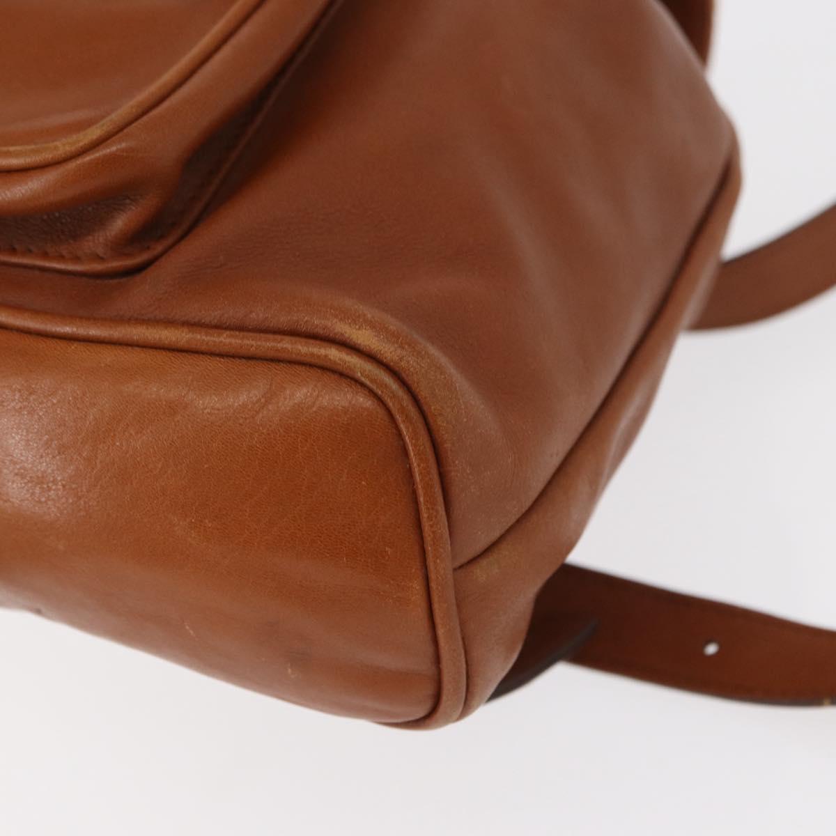 GUCCI Bamboo Backpack Leather Brown Gold 003 1956 0030 Auth 153732