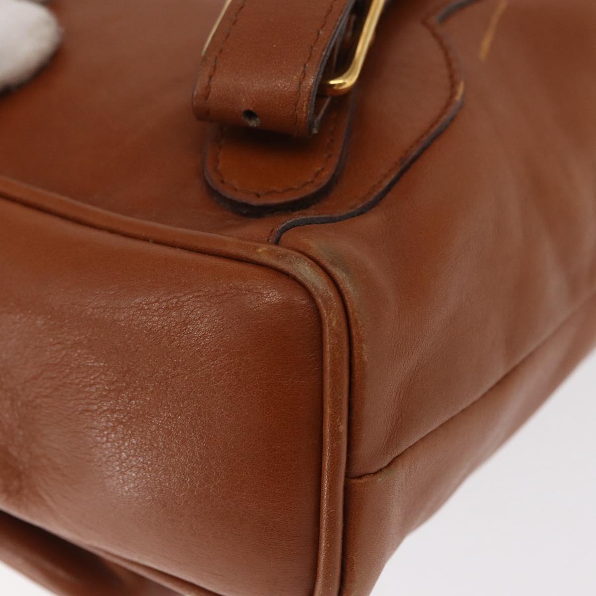 GUCCI Bamboo Backpack Leather Brown Gold 003 1956 0030 Auth 153732