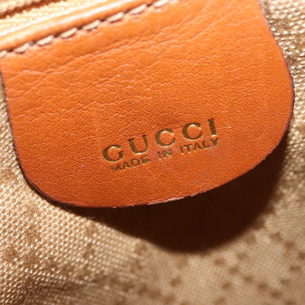 GUCCI Bamboo Backpack Leather Brown Gold 003 1956 0030 Auth 153732