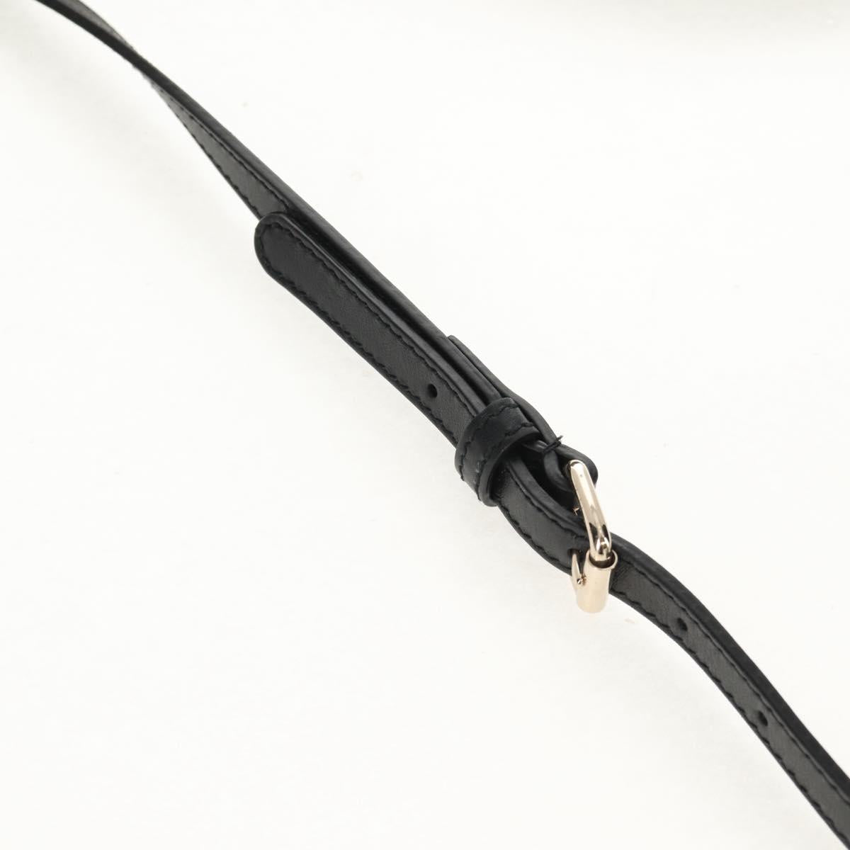 GUCCI Micro GG Canvas Tote Bag Outlet 2way Black Gold 449656 Auth 153748SAM