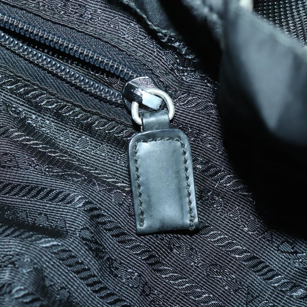PRADA Backpack Nylon Black Silver Auth 153760