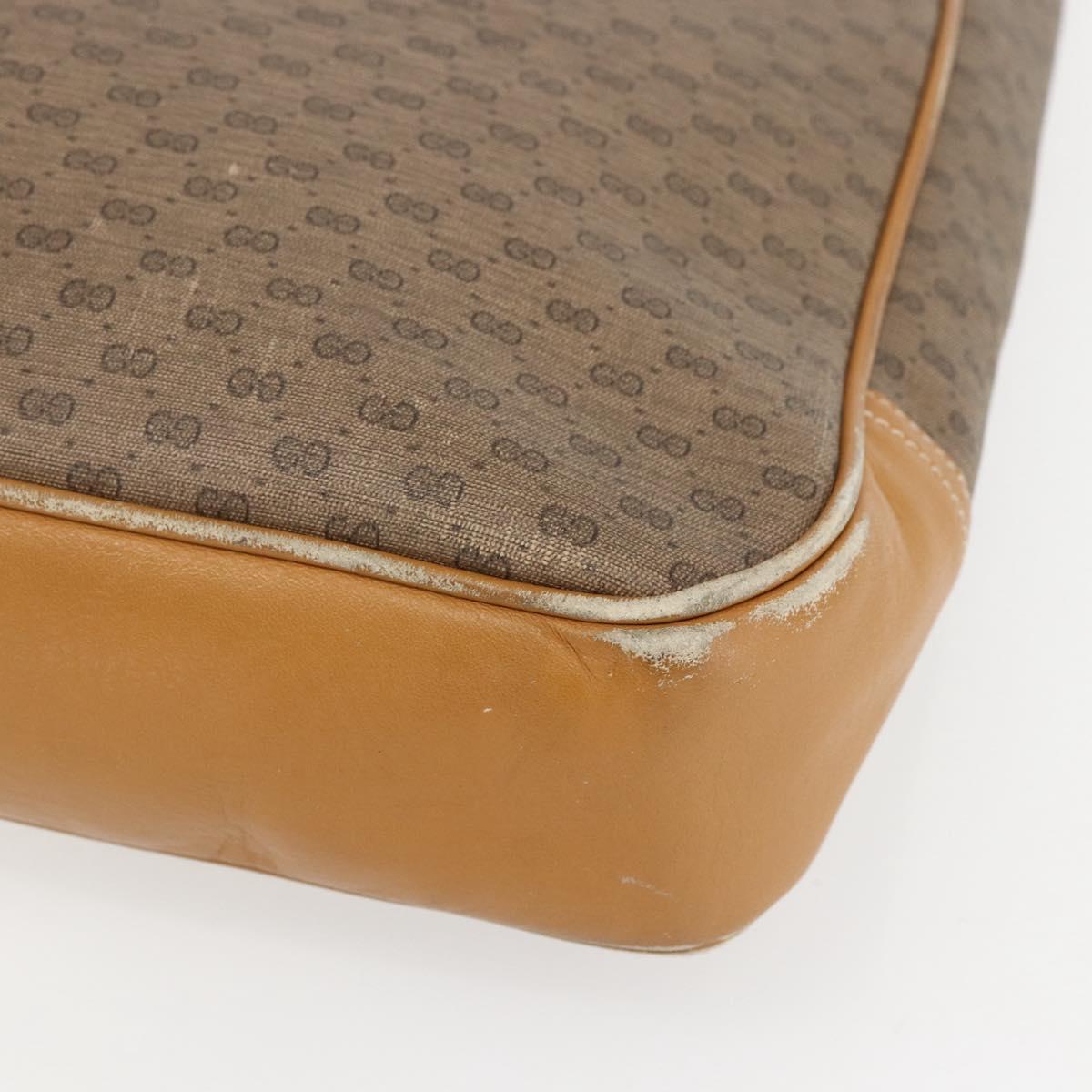GUCCI Micro GG Supreme Tote Bag PVC Brown Gold 002 39 0149 Auth 153769