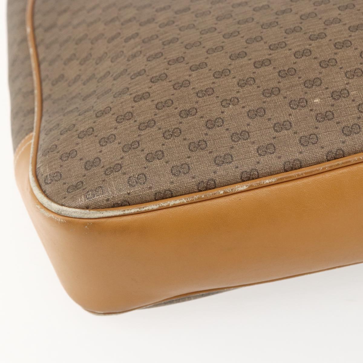 GUCCI Micro GG Supreme Tote Bag PVC Brown Gold 002 39 0149 Auth 153769