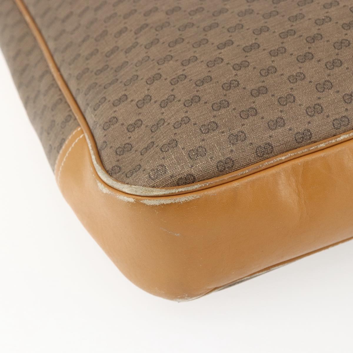 GUCCI Micro GG Supreme Tote Bag PVC Brown Gold 002 39 0149 Auth 153769
