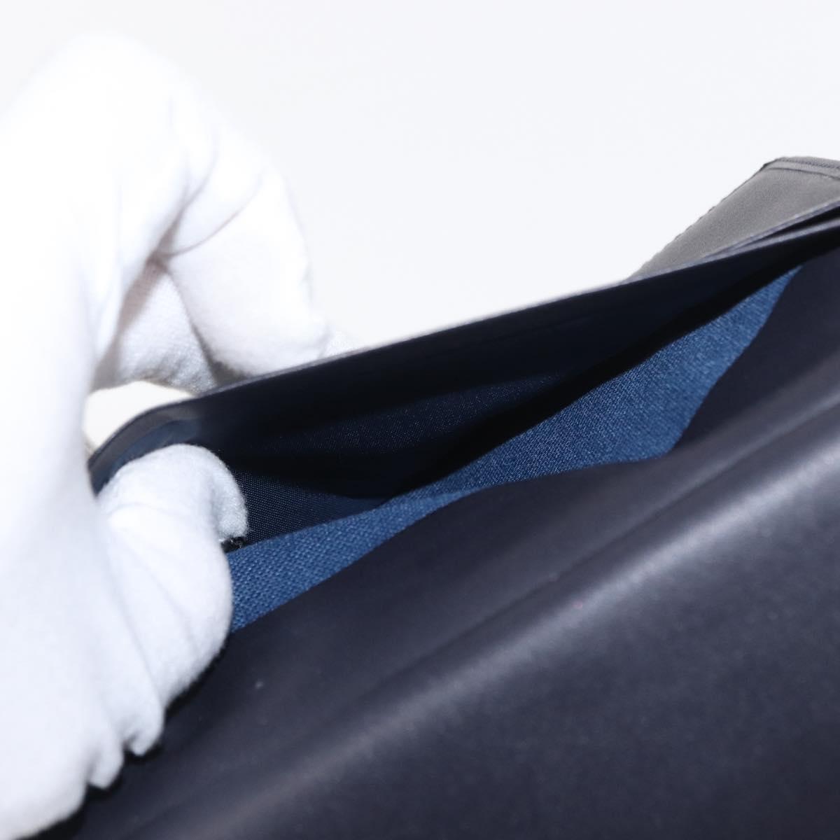 GIVENCHY Long Wallet Leather Black Auth 153774V