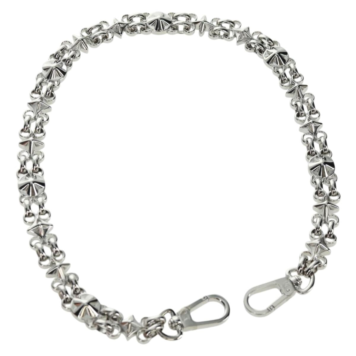 LOUIS VUITTON Chain Strap metal Silver tone LV Auth 153797SAM