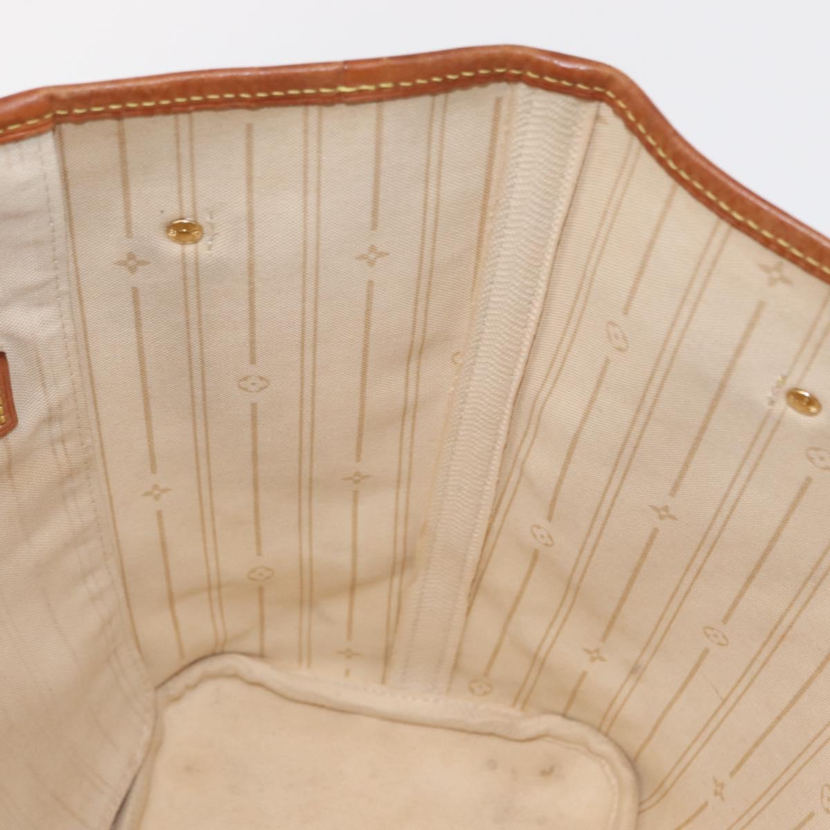 LOUIS VUITTON Damier Azur Neverfull MM Tote Bag N41605 LV Auth 153808