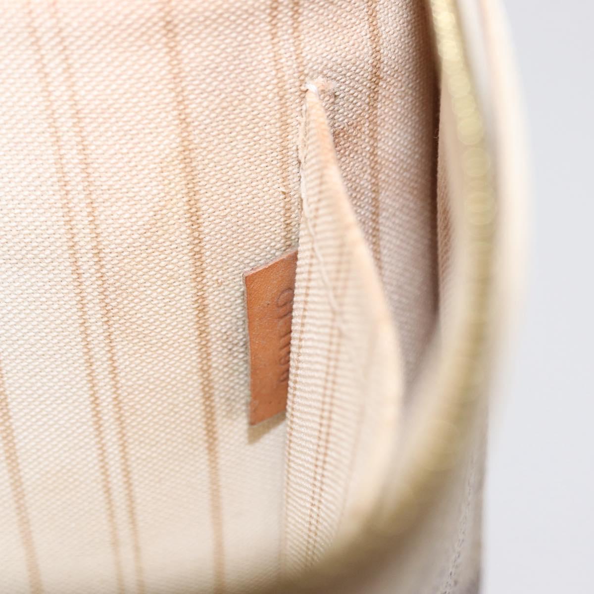 LOUIS VUITTON Damier Azur Neverfull MM Pouch LV Auth 153809