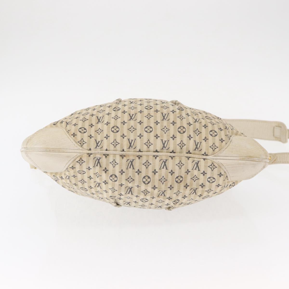 LOUIS VUITTON Monogram Mini Lin Croisette Marina PM Bag Blue M95494 Auth 153810