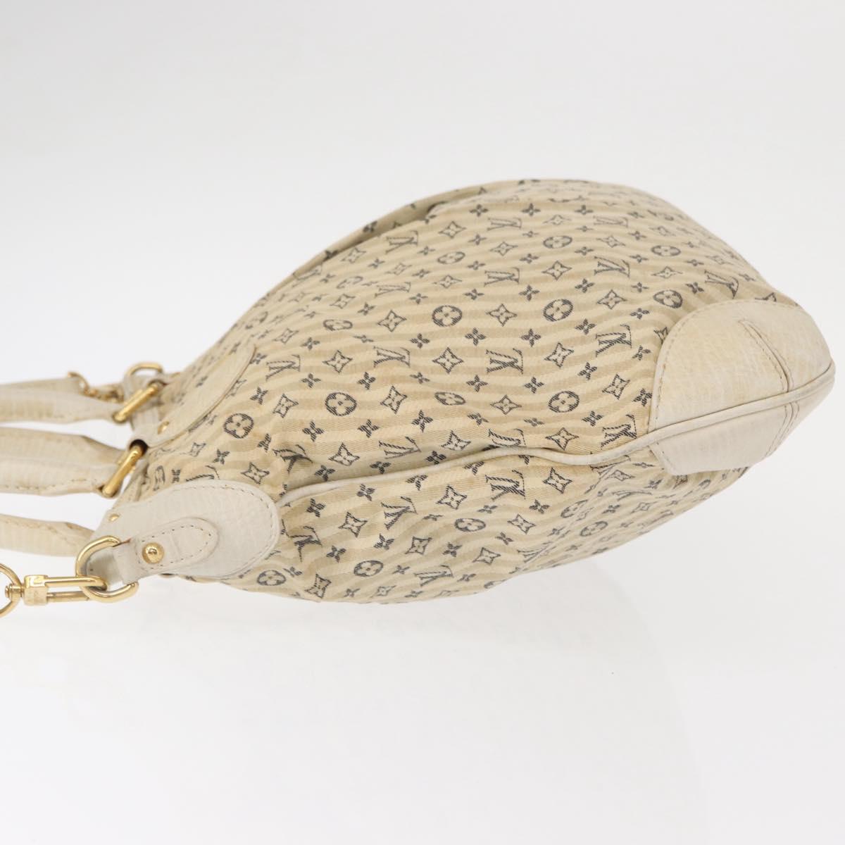 LOUIS VUITTON Monogram Mini Lin Croisette Marina PM Bag Blue M95494 Auth 153810