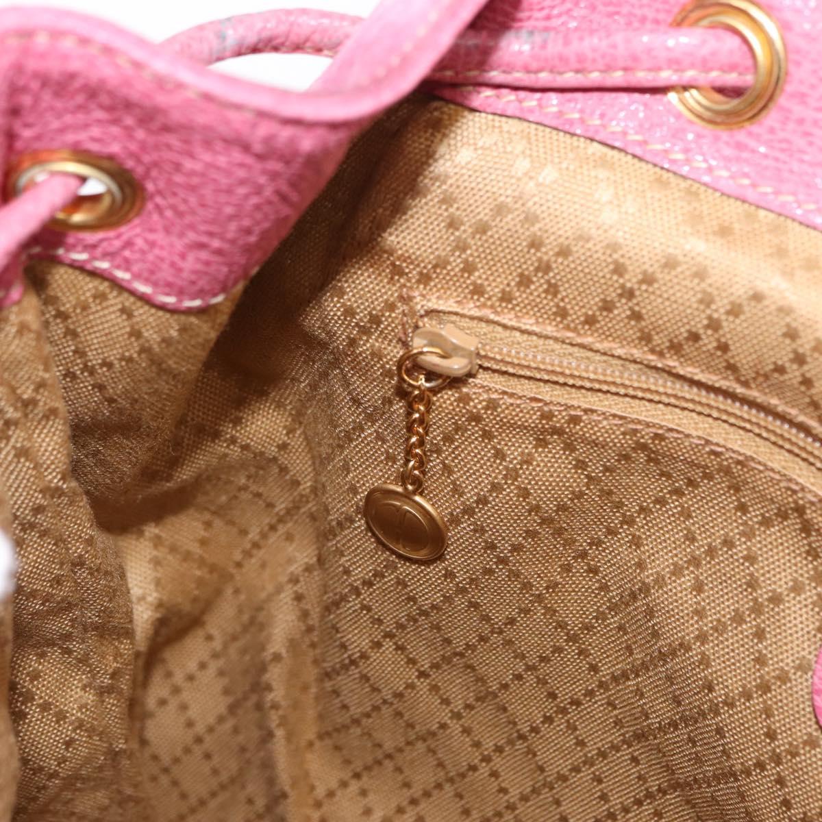 GUCCI Bamboo Backpack Suede Pink Gold 003 2058 0016 Auth 153813