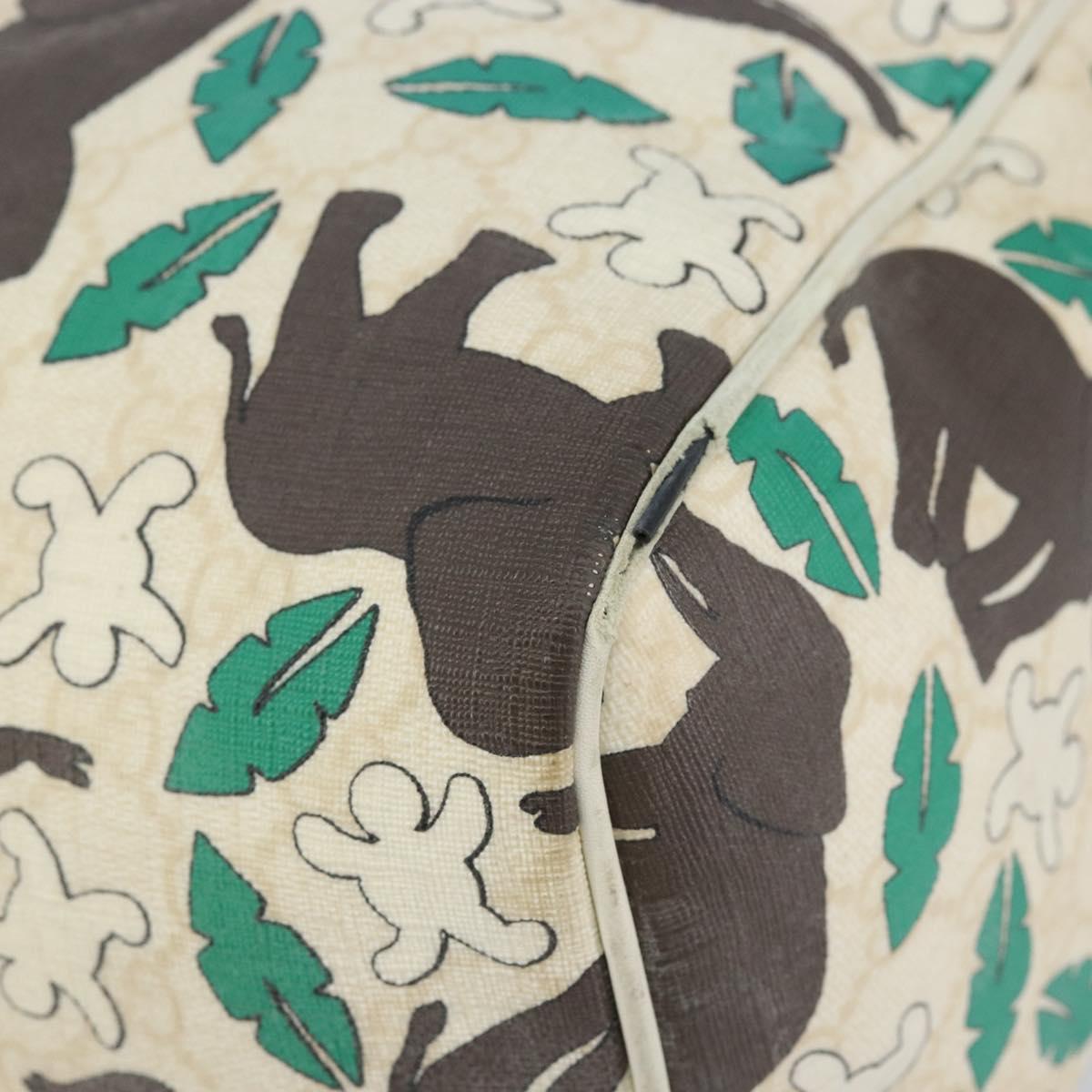 GUCCI GG Supreme Hand Bag PVC White gold 189895 Auth 153815