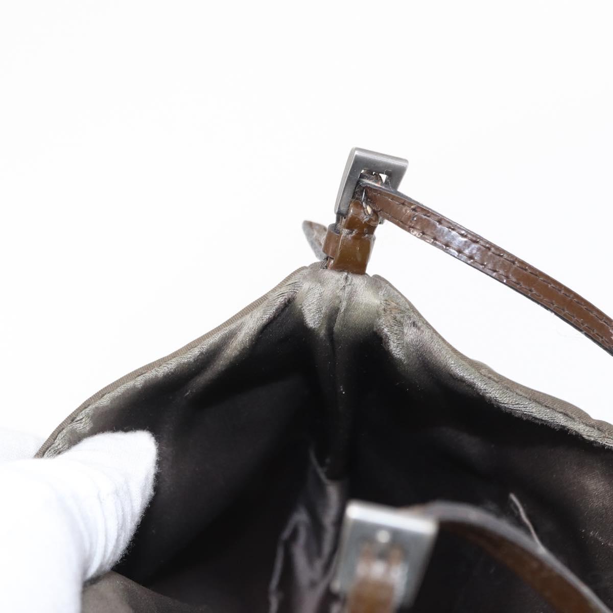 PRADA Shoulder Bag Nylon Brown Auth 153825