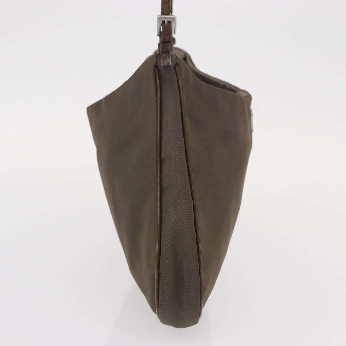 PRADA Shoulder Bag Nylon Brown Auth 153825