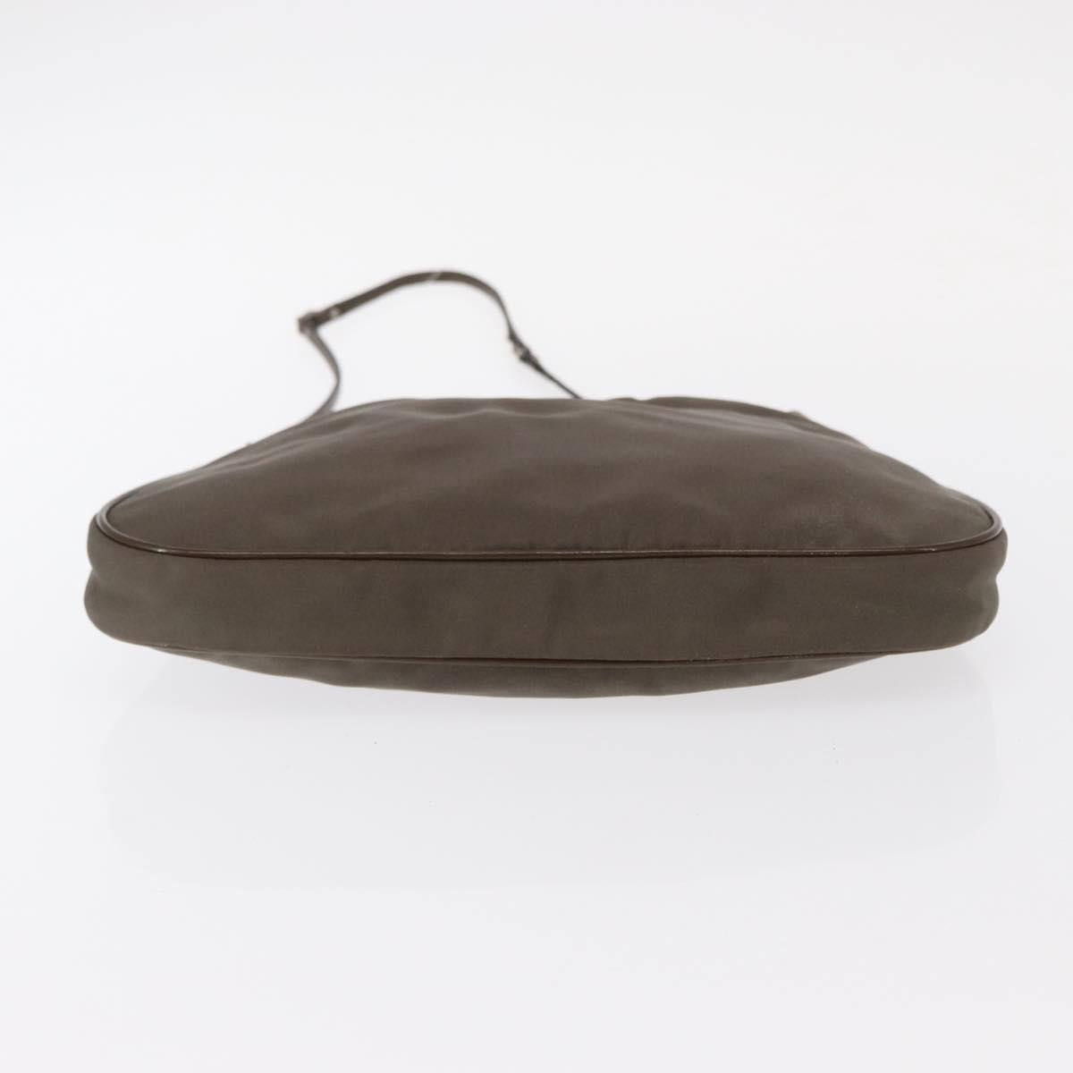 PRADA Shoulder Bag Nylon Brown Auth 153825