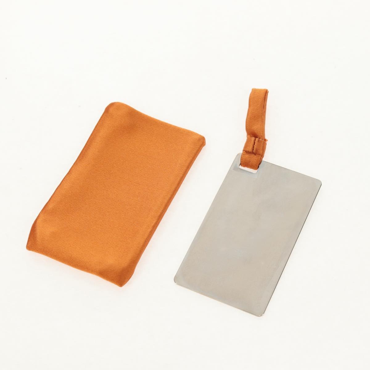 PRADA Chain Shoulder Bag Nylon Orange Gold Auth 153828V