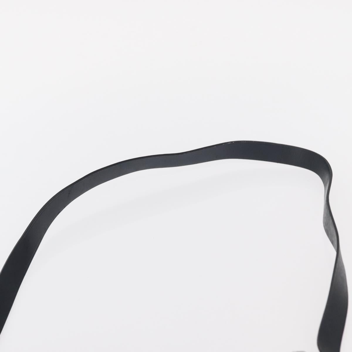 CELINE C Sulky Horse Carriage Shoulder Bag Canvas Leather Navy Gold Auth 153832