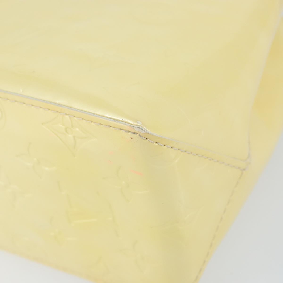 LOUIS VUITTON Monogram Vernis Reade PM Hand Bag Perle M91336 LV Auth 153840