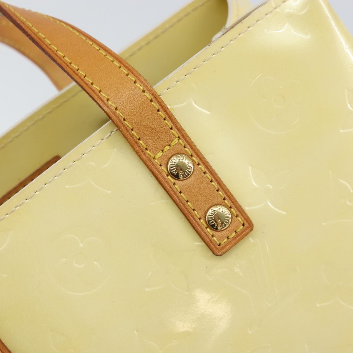 LOUIS VUITTON Monogram Vernis Reade PM Hand Bag Perle M91336 LV Auth 153840