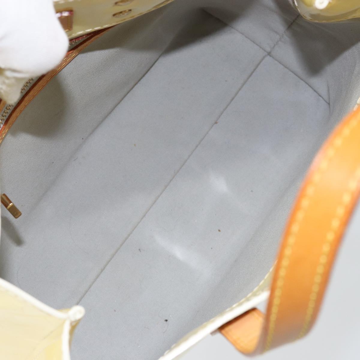 LOUIS VUITTON Monogram Vernis Reade PM Hand Bag Perle M91336 LV Auth 153840