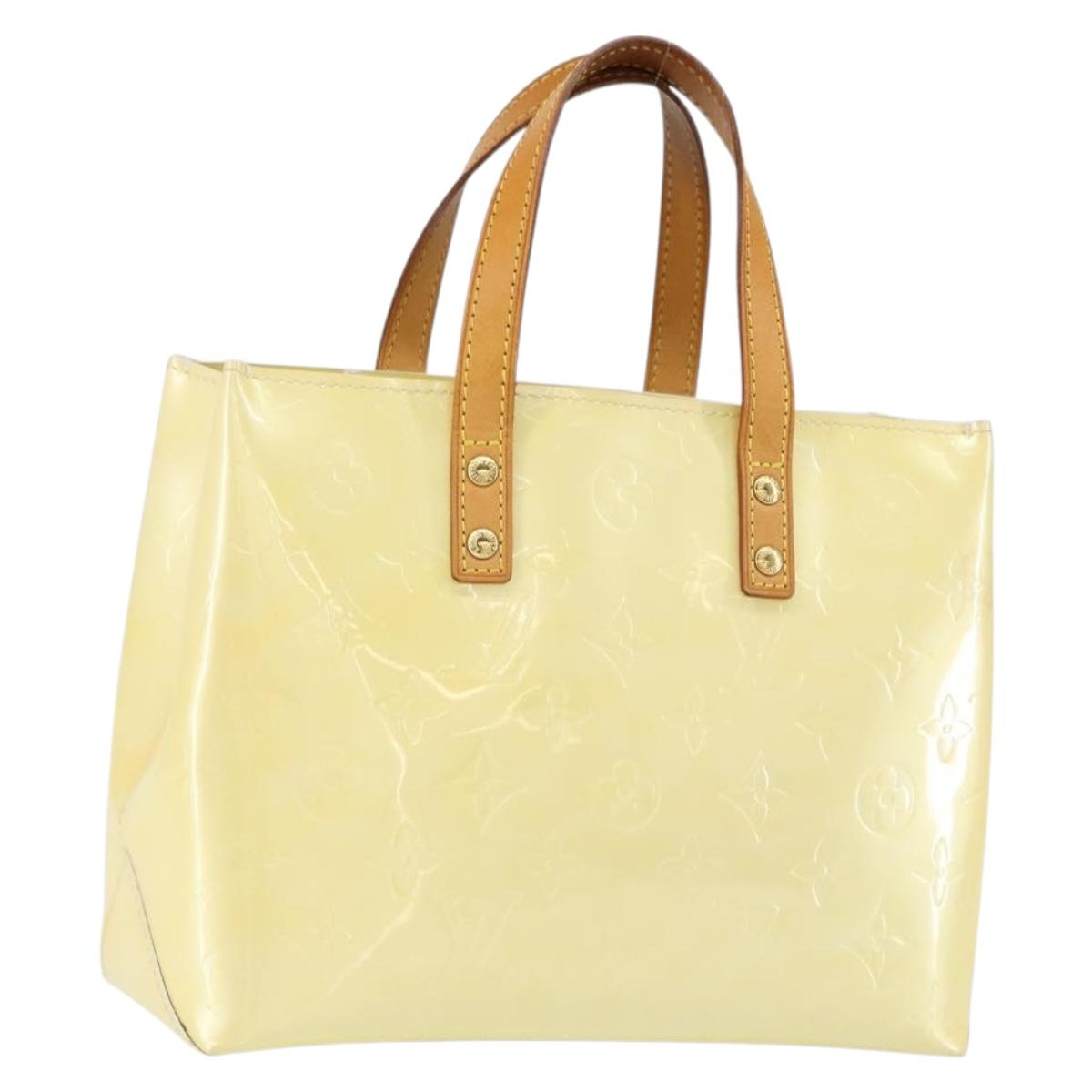 LOUIS VUITTON Monogram Vernis Reade PM Hand Bag Perle M91336 LV Auth 153840