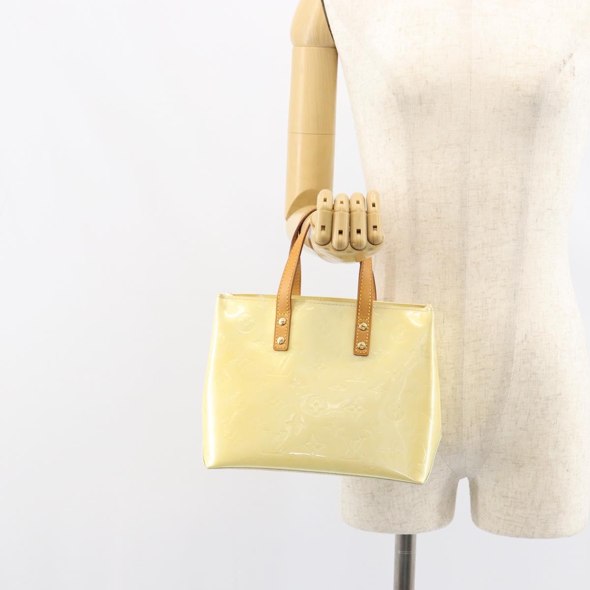 LOUIS VUITTON Monogram Vernis Reade PM Hand Bag Perle M91336 LV Auth 153840