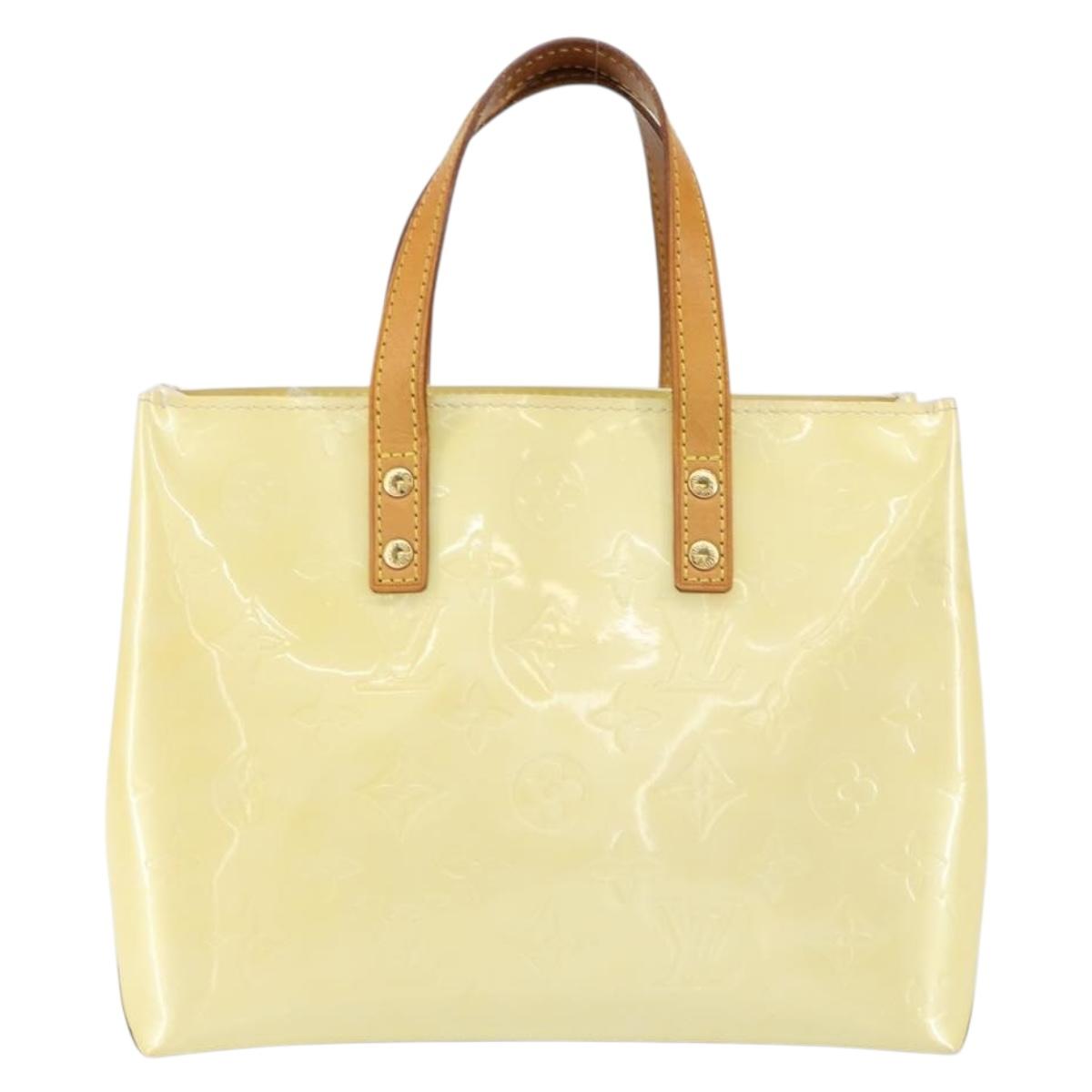 LOUIS VUITTON Monogram Vernis Reade PM Hand Bag Perle M91336 LV Auth 153840