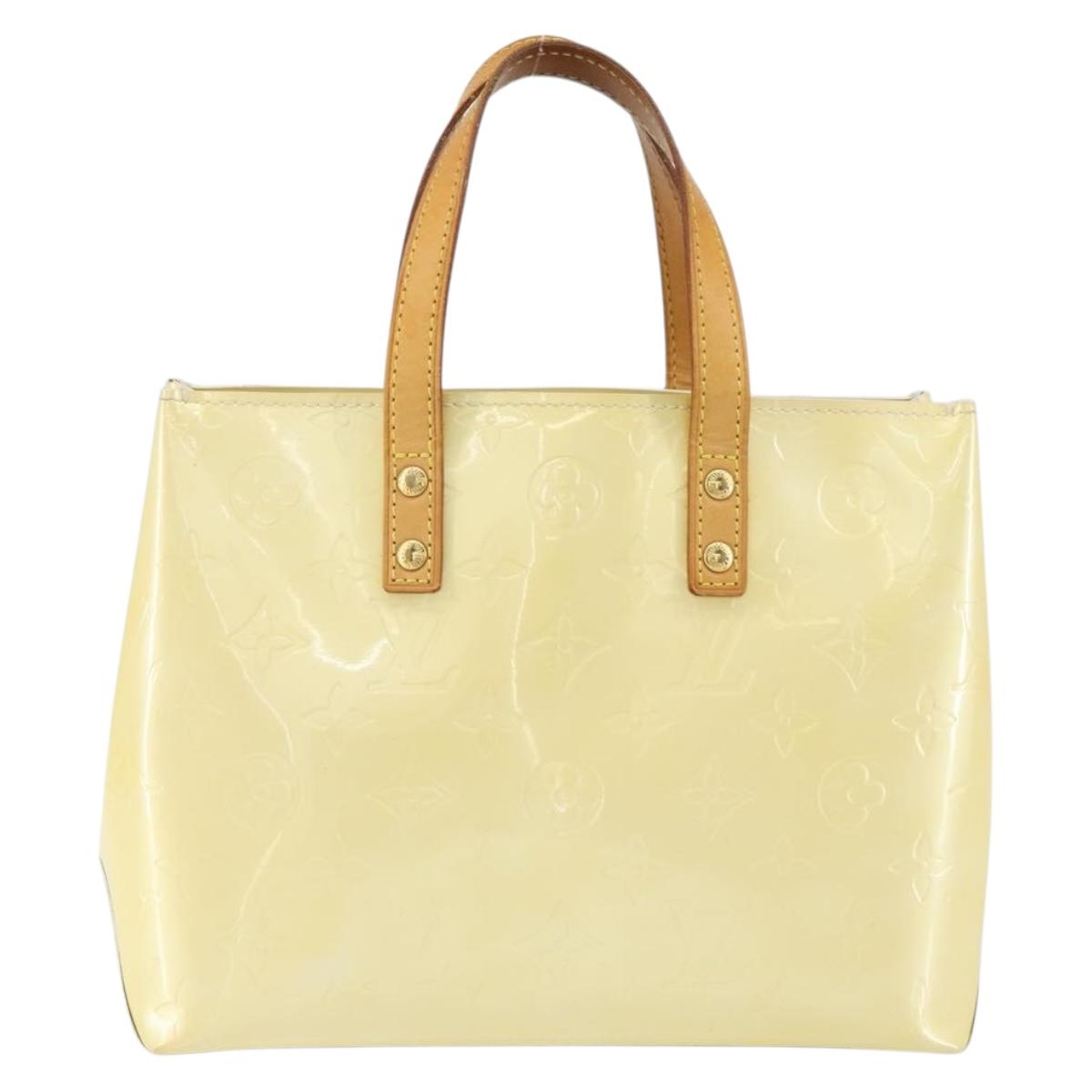LOUIS VUITTON Monogram Vernis Reade PM Hand Bag Perle M91336 LV Auth 153840