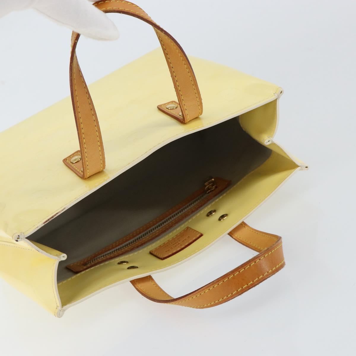 LOUIS VUITTON Monogram Vernis Reade PM Hand Bag Perle M91336 LV Auth 153840