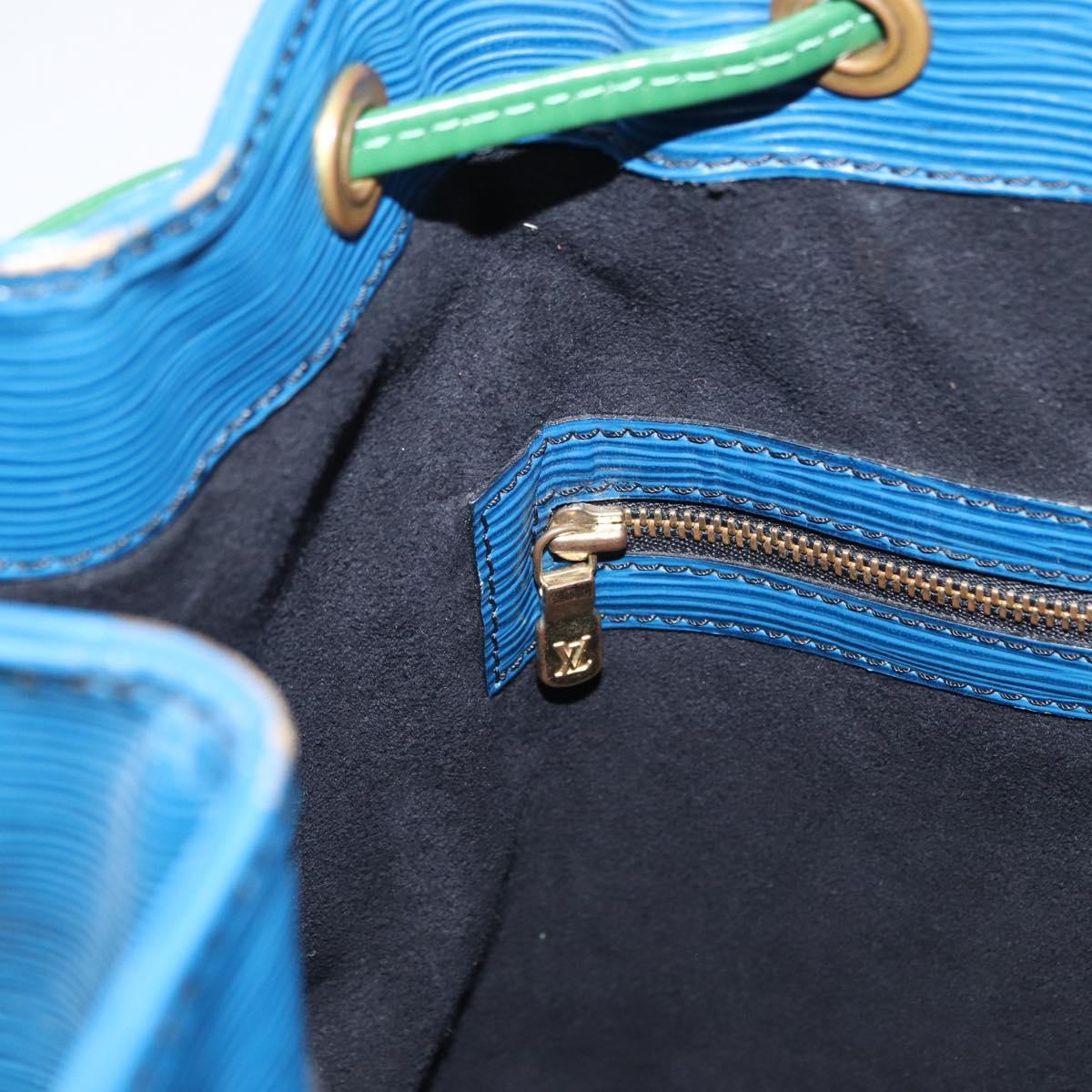 LOUIS VUITTON Epi Noe Shoulder Bag Bicolor Green Blue M44044 LV Auth 153843