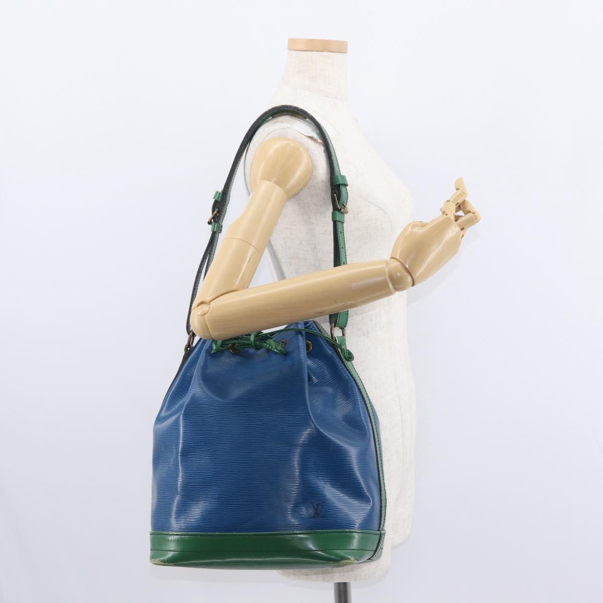 LOUIS VUITTON Epi Noe Shoulder Bag Bicolor Green Blue M44044 LV Auth 153843