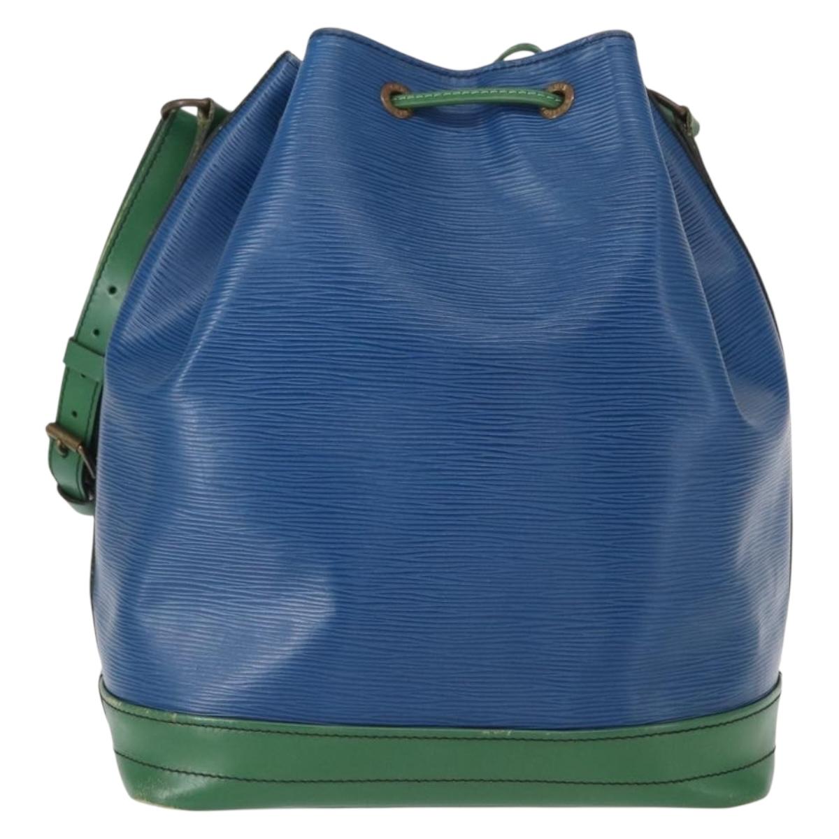 LOUIS VUITTON Epi Noe Shoulder Bag Bicolor Green Blue M44044 LV Auth 153843