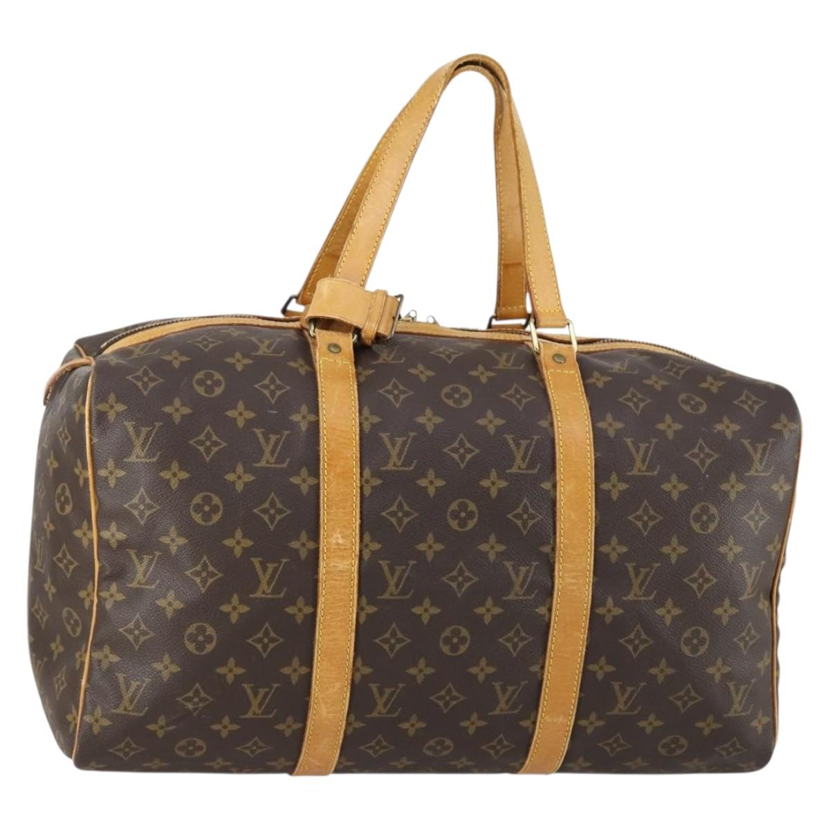 LOUIS VUITTON Monogram Sac Souple 45 Boston Bag M41624 LV Auth 153845