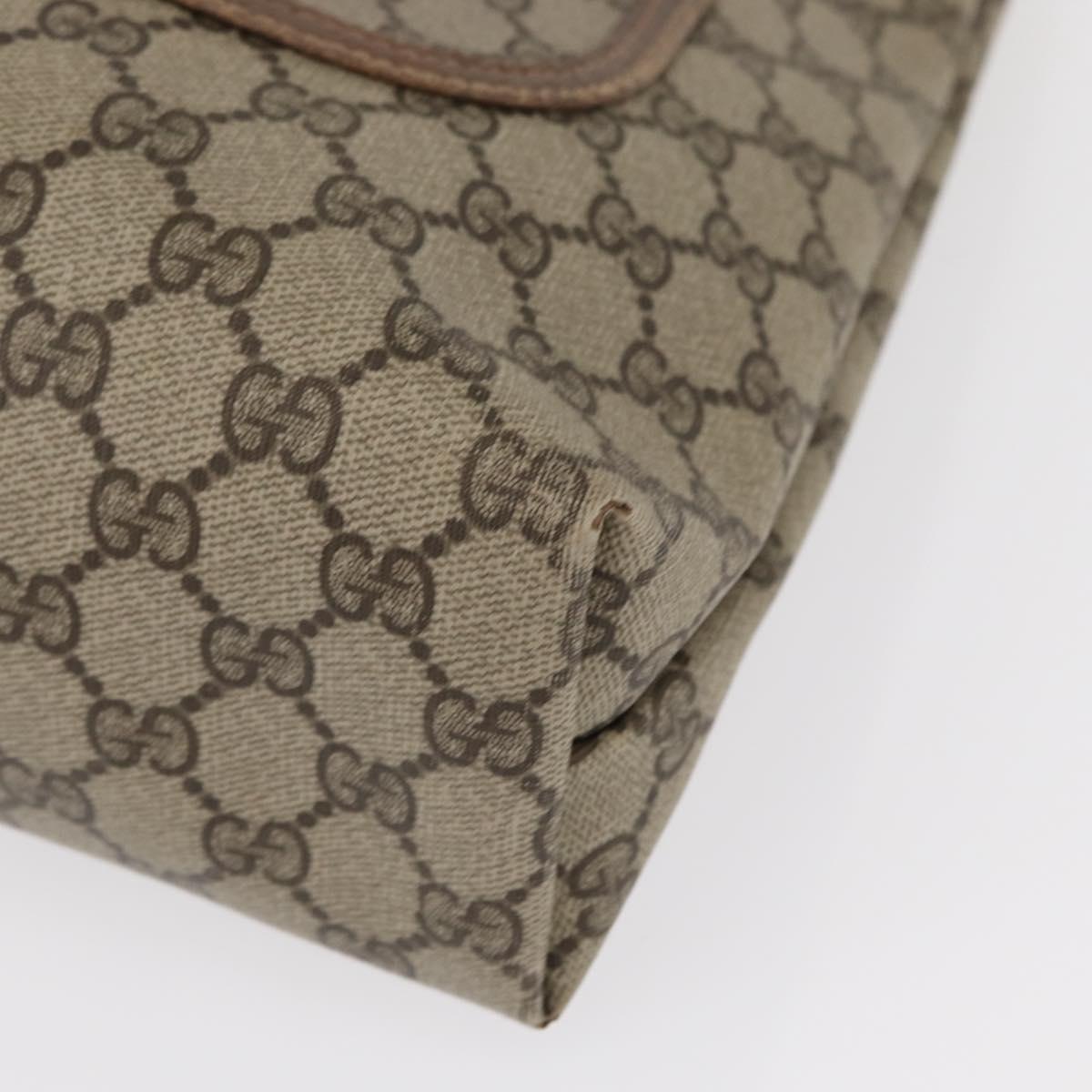 GUCCI GG Supreme Web Sherry Line Tote Bag PVC Beige Gold 39 02 003 Auth 153847