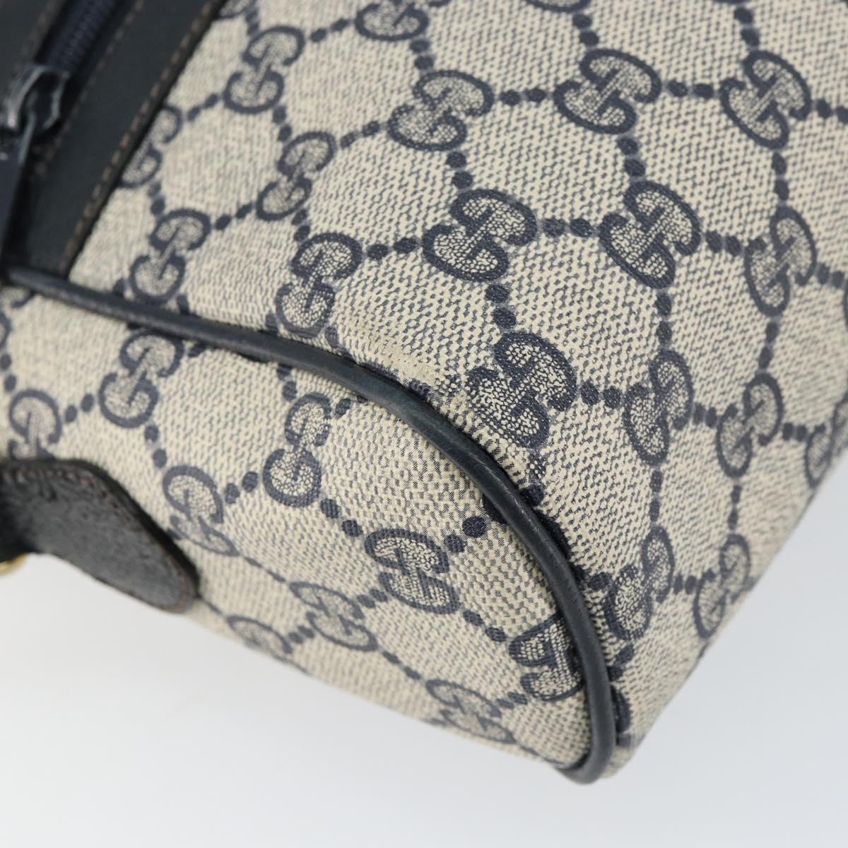 GUCCI GG Supreme Sherry Line Shoulder Bag PVC Navy Gold 001 4071 5 Auth 153849